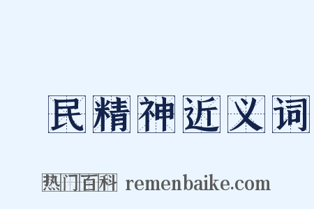 國民精神近义词是什么意思的图片